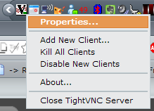 Tightvnc menú