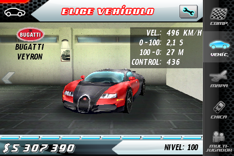 Buggati Veyron, el más rápido