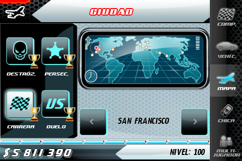Modos de juego de Asphalt