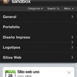 Categorías con WPTouch