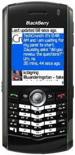 TinyTwitter en Blackberry